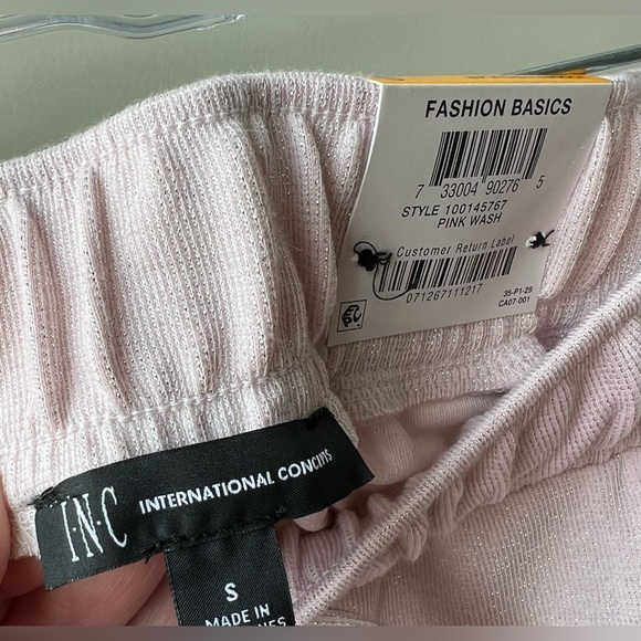 INC - NWT - High Rise Joggers -Small- Pink Wash - Glittery - - Picture 9 of 11